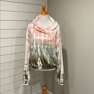 Young Fabulous & Broke Tie-Dye Sweatshirt in Pink and Green